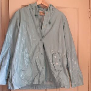 Urban Outfitters aqua rain slicker size large